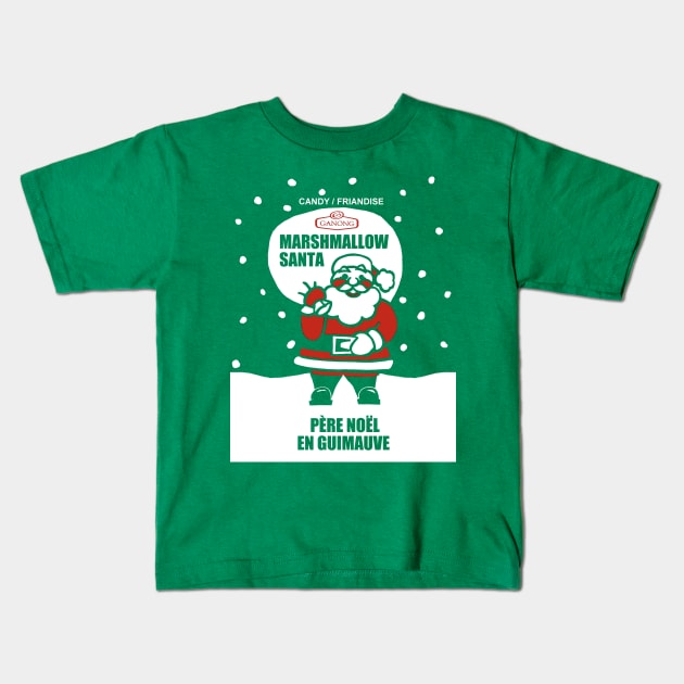 Marshmallow Santa Kids T-Shirt by colecraft